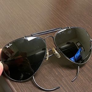 Ray-ban Black Aviator Sunglasses 58m